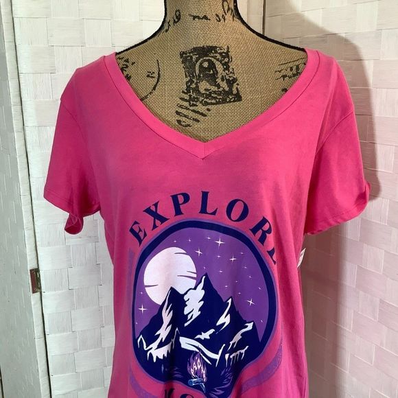 Nwt Ana Cabana pink explore more tee shirt t-shirt plus size 1X - Picture 6 of 7